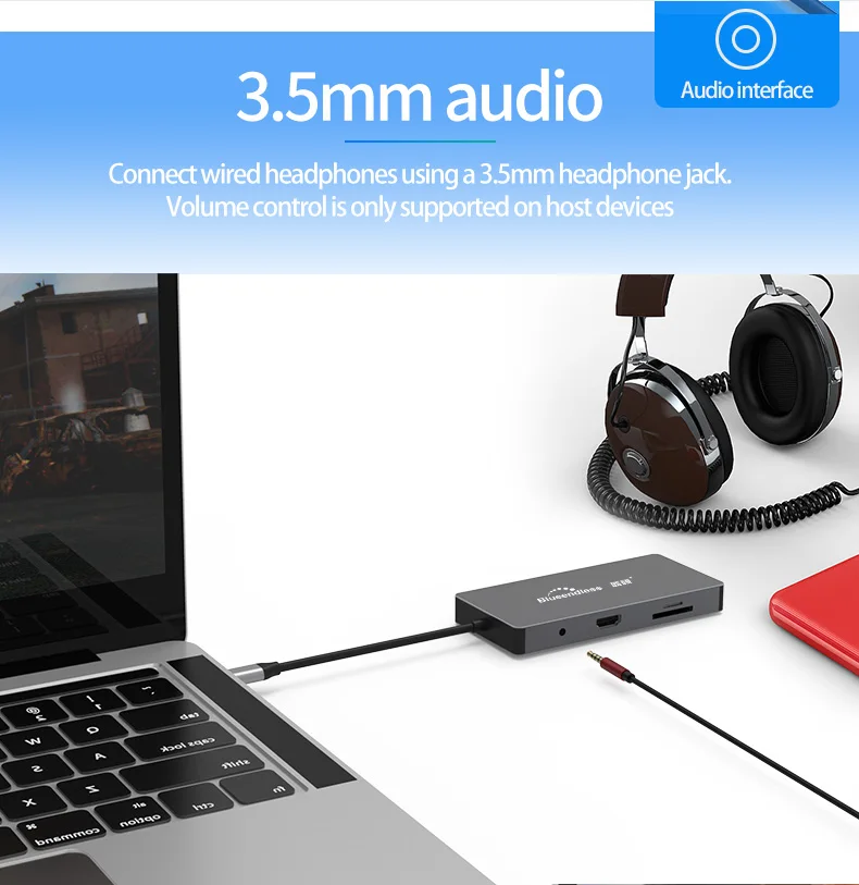 9 в 1 type C USB C док-станция для ноутбука USB 3,0 HDMI RJ45 Gigabit PD Fealushon для MacBook samsung type C док-станция usb-хаб