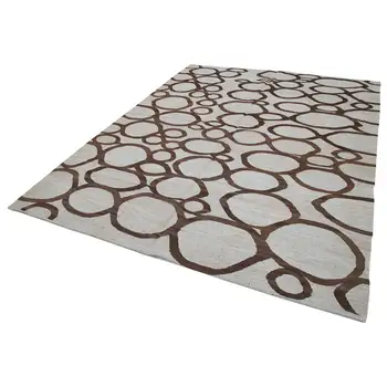 

243x304 Cm Beige Handmade Contemporary Area Rug-8x10 Ft