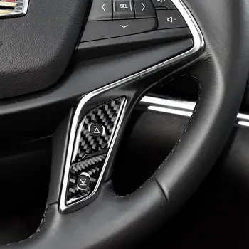 

Car Accessories Carbon Fiber Auto Styling Interior Decoration Sticker Steering Wheel Button Trim For Cadillac XT5 2016-2017