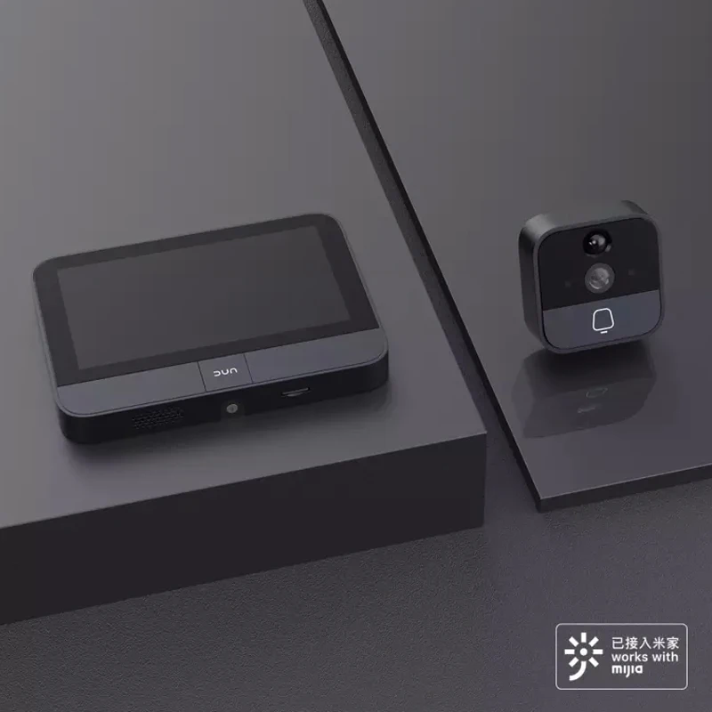 Xiaomi mi DUN Smart Cat's Eye работает с mi jia App ips сенсорный экран дистанционное управление инфракрасный матовый ночное видение для домашней безопасности