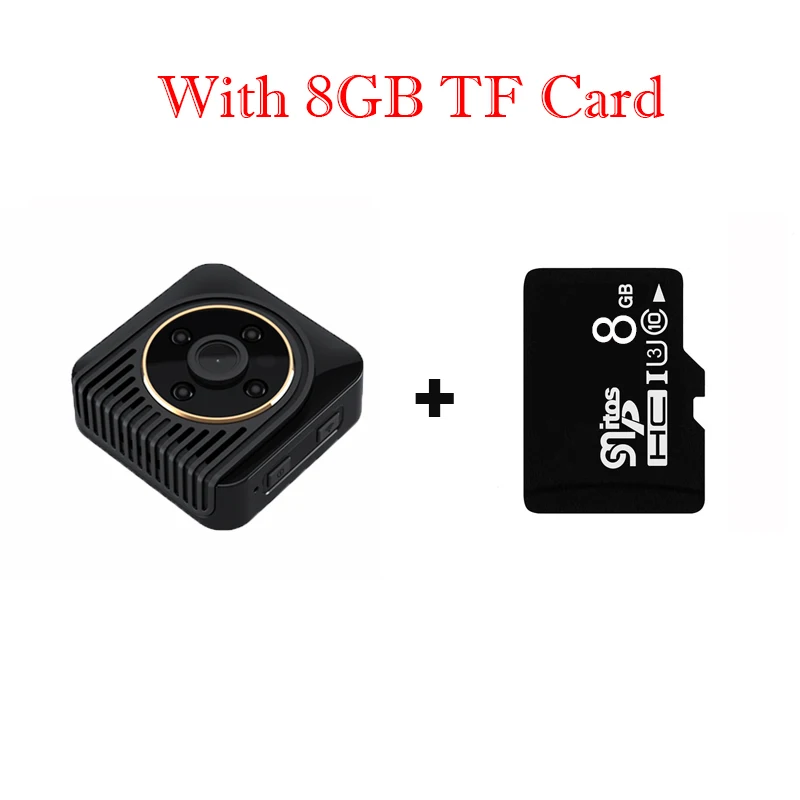 Wi-Fi мини-корпус Камера Espias Grabadora Micro HD Ночное видение камера gizli маленький велосипед видео Регистраторы мини Tele Камера безопасности ip Cam - Цвет: With 8GB TF Card