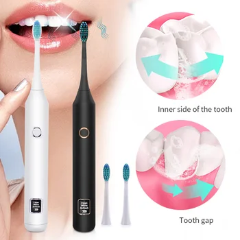 

Electric Toothbrush Waterproof Automatic Sonic Toothbrush Deep Cleaning Oral Cavity 5 Rechargeable Models With 2 Brush Heads