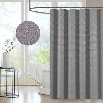 

Polyester Shower Curtain Dot Jacquard Thicken Shower Curtains Bathroom CurtainWaterproof Bath Screen Curtains Home Decoration