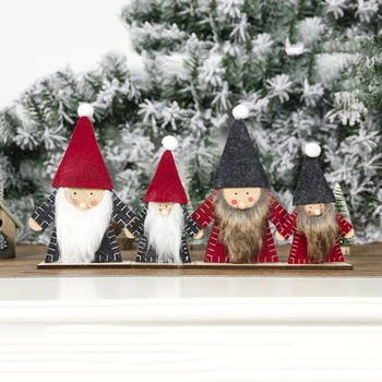 

Natural Wood DIY Santa Claus Christmas Decoration Table Crafts Ornament Xmas New Year Party Wedding Home Decor Supplies 63155