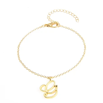 

New Fashion G Letter Charm Bracelet Gift for Lovers Monogram G Name Letter Charm Bracelet Jewelry Accessory