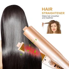 2 em 1 rolos de cabelo alisamento ferro plana torção dupla tensões 3d côncavo e convexo titânio placas ouro ferramentas estilo