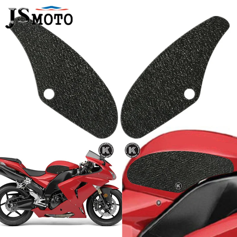 Motorcycle Fuel Tank Protective Pad Side Knee Decal Stickers Emblem For KAWASAKI NINJA ZX-10R ZX10R ZX 10R 2004 2005 2006 2007 3d motorcycle tank pad protector decal stickers case for kawasaki ninja zx12r zx 12r tank 1 order
