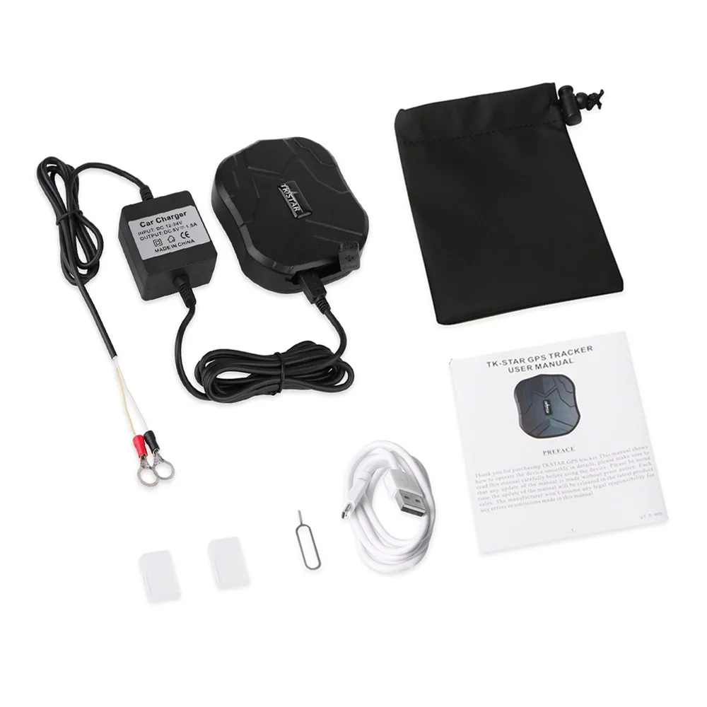 No Box With Charger Gps трекер для автомобиля TKSTAR TK905 5000 мАч 90 дней в режиме ожидания 2G трекер для автомобиля gps локатор водонепроницаемый магнитный голосовой монитор бесплатное веб-приложение - Цвет: No Box With Charger