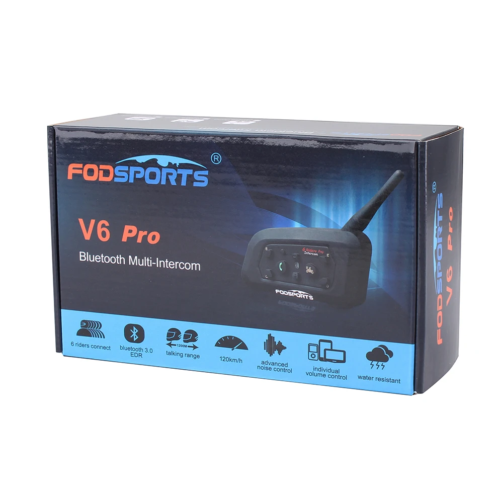 2 шт. Fodsports V6 Pro мотоциклетный шлем Интерком беспроводные BT наушники с bluetooth