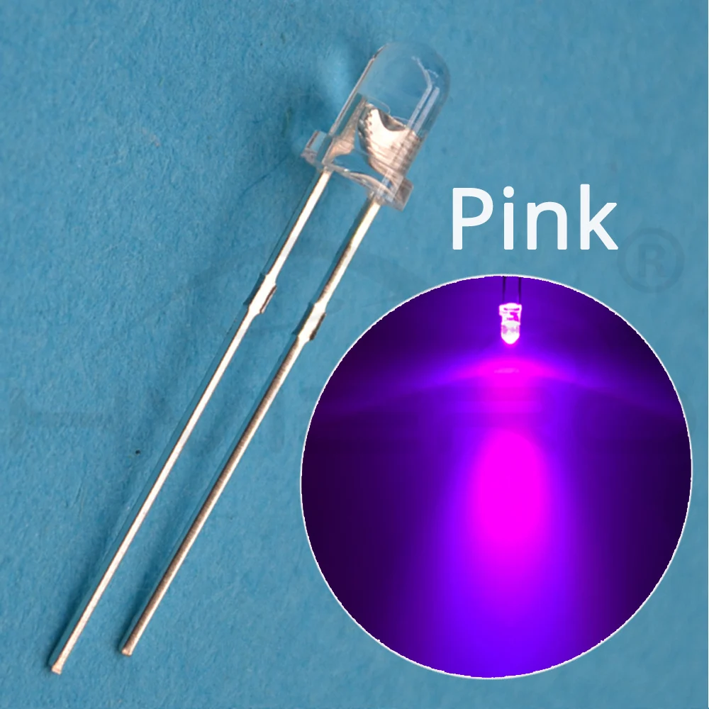 Hviero F3 3mm Round White Red Yellow Blue Green Bright Light Emitting Diode Assortment Kit Bulb Led Lamp Electronic component
