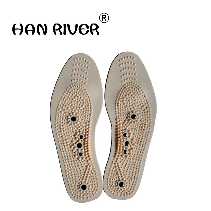 1 Pair Magnetic massage insoles magnetic stone soles of the soles of men's women's breathable full-foot health care insoles