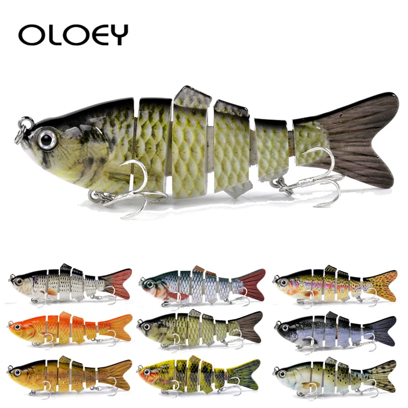 

OLOEY 10cm 17.5g Sinking Wobblers Fishing Lures Jointed Crankbait Swimbait 6 Segment Hard Artificial Bait Fishing Tackle Lure