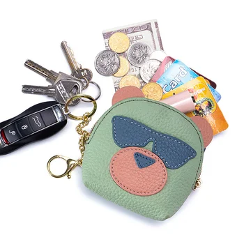 

New style personalized zipper coin purse leather ladies multi function coin bag mini large capacity storage bag small purse