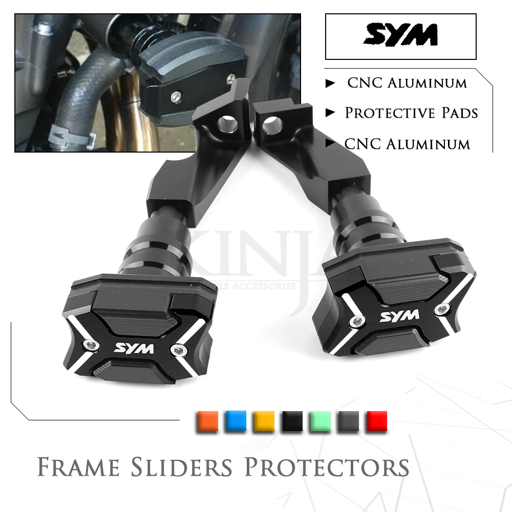 Мотоцикл с ЧПУ алюминиевая рама слайдер Crashpads протектор Щитки Для SYM T2 11-14 T3