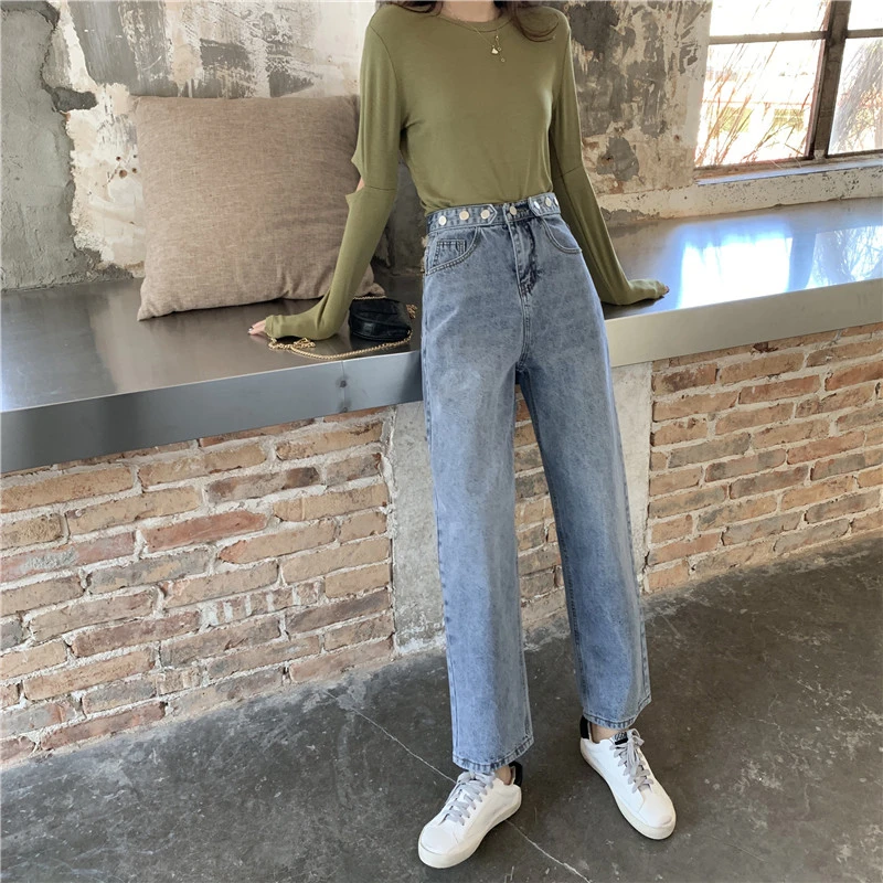 Свободные широкие брюки в Корейском стиле с высокой талией hyuna style cec