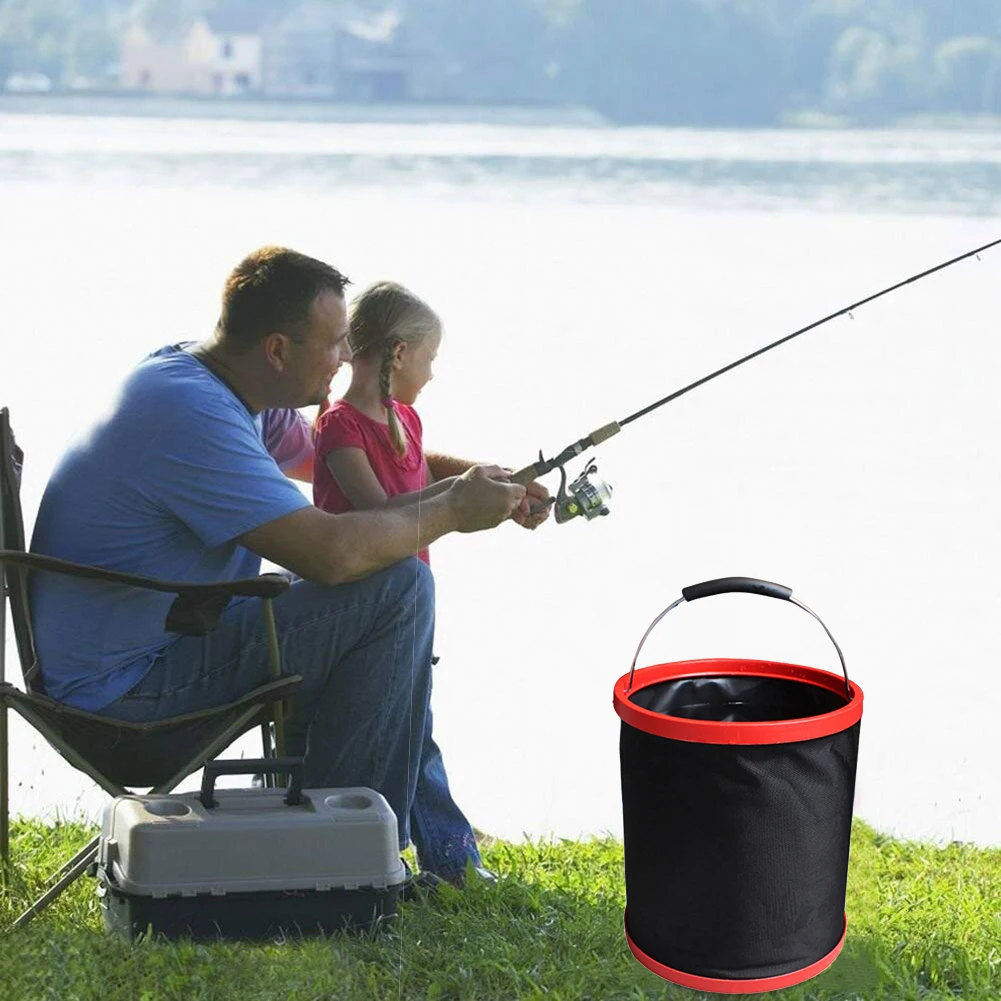 Lavagem de Carro Bolsa de Armazenamento em Casa Portátil ao ar Balde de Pesca Grande Balde Dobrável Multi-função Livre Doméstica 12l 10 Cheap Balde p carro