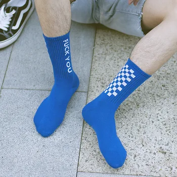 

Long White Tube Socks Men Hip Hop Gift for Men Socks Skate Sokken Tekst Japanese Harajuku Dress Soks Streetwear Winter CC50WZ19