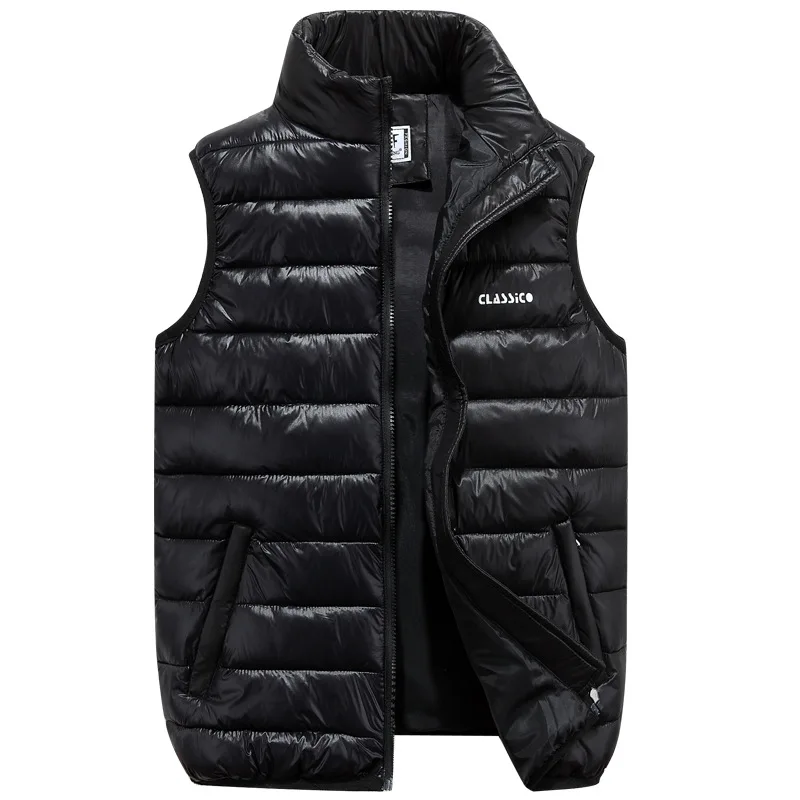 Hot Sales New Style down Feather Cotton Vest Men's Autumn And Winter Casual Thick Warm Men Waistcoat Coat Men's