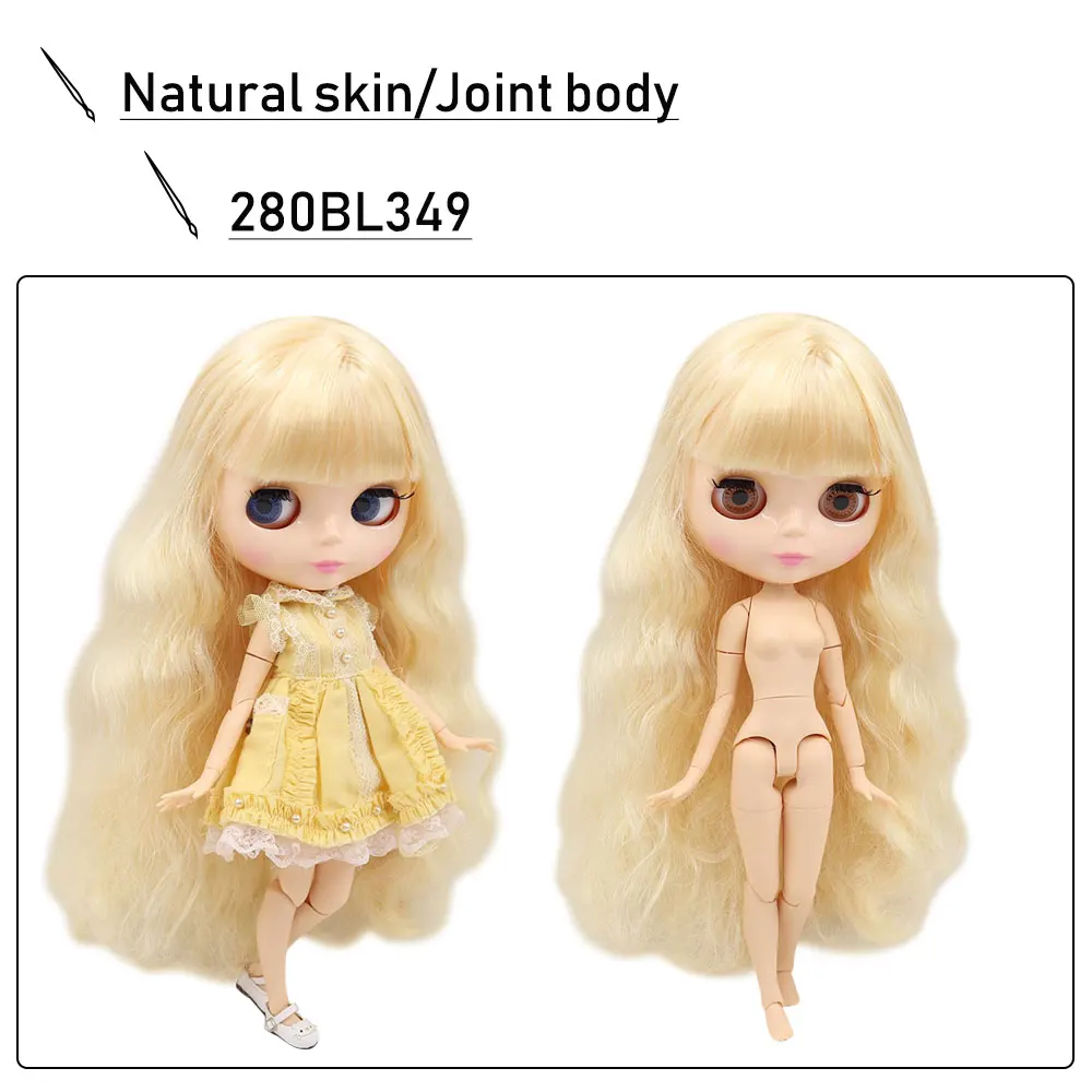 ICY 1/6 Blyth Подгонянная Обнаженная кукла с натуральной кожей тела, глянцевое лицо для ребенка подарок, игрушка