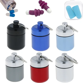 

Multifunctional Mini Waterproof Aluminum Alloy Pill Box Case Cache Drug Holder Container Keychain Medicine Box Health Care
