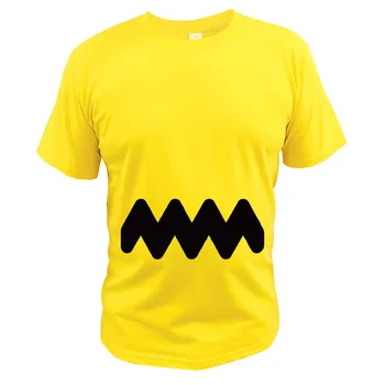 

Charlie Brown T Shirt EU Size 100% Cotton Breathable High Quality Crew Neck Tee Shirt Peanuts Tshirt
