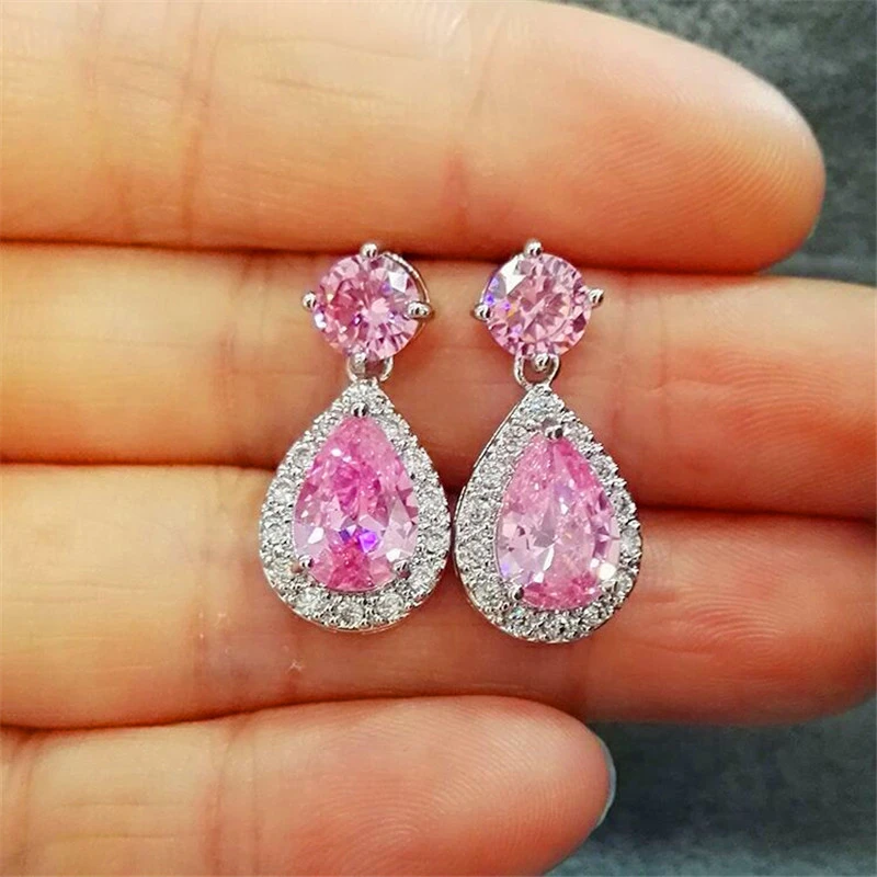 Luxury Female Princess Pink Stone 