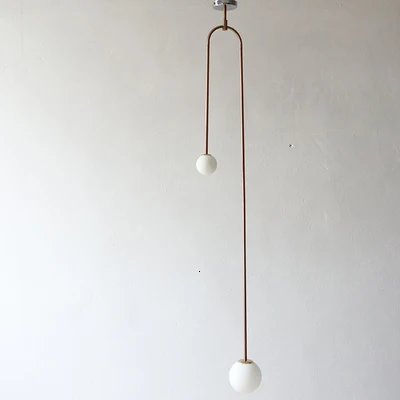 Nordic Designer Lines Iron Postmodern Retro Pendant Lights Loft Dining Room Living Room Bedroom Cafe Shop Hanging Lamps Fixtures - Цвет корпуса: seechart