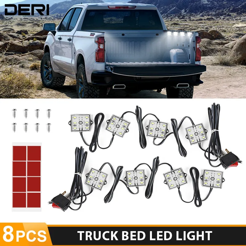 Универсальный 8 шт. 48 светодиодный Светодиодный вспышка светильник Белый Кузов