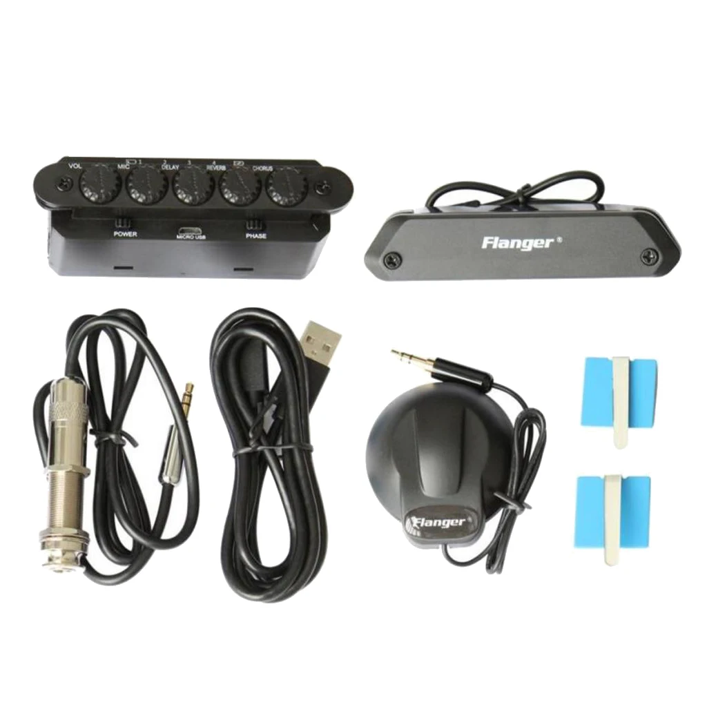 

Guitar Resonance Pickup Multi-function Guitar Pickup with Endpin Jack for Microphone Speaker