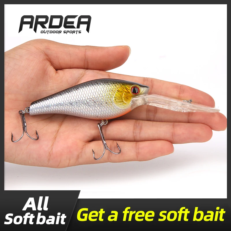 

ARDEA crank baits fishing lure floating 80mm 21.5g hard bait deep diving seabass crank lure fishing tackle lure