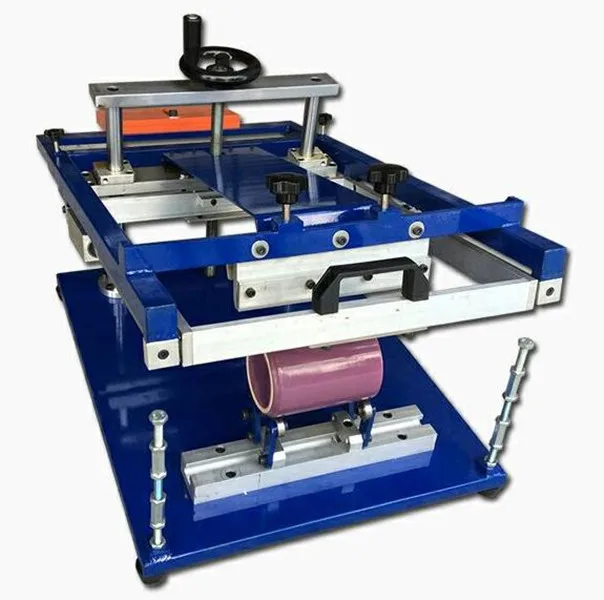 

CE Manual curve screen printer machinefor bottles cups mugs tubes pens