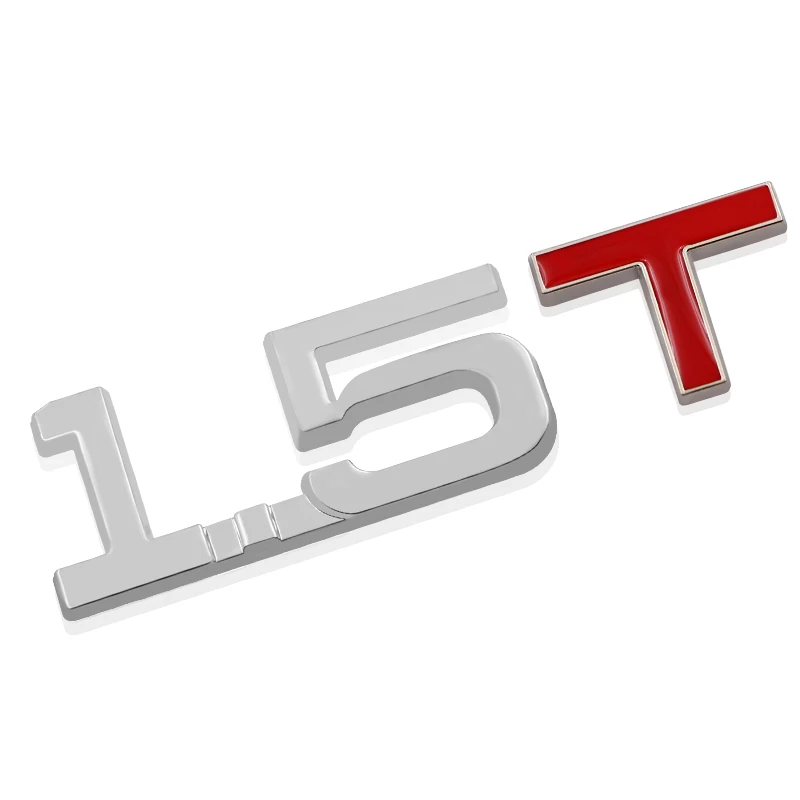 1.5T Автомобильный Стайлинг 3D металлический Стикеры 1,0 1,2 1,3 1,4 1,5 1,6 1,8 2,0 2,2 2,3 2,4 2,5 2,8 3,0 T номер Авто Наклейки Аксессуары для экстерьера - Название цвета: 1.5T