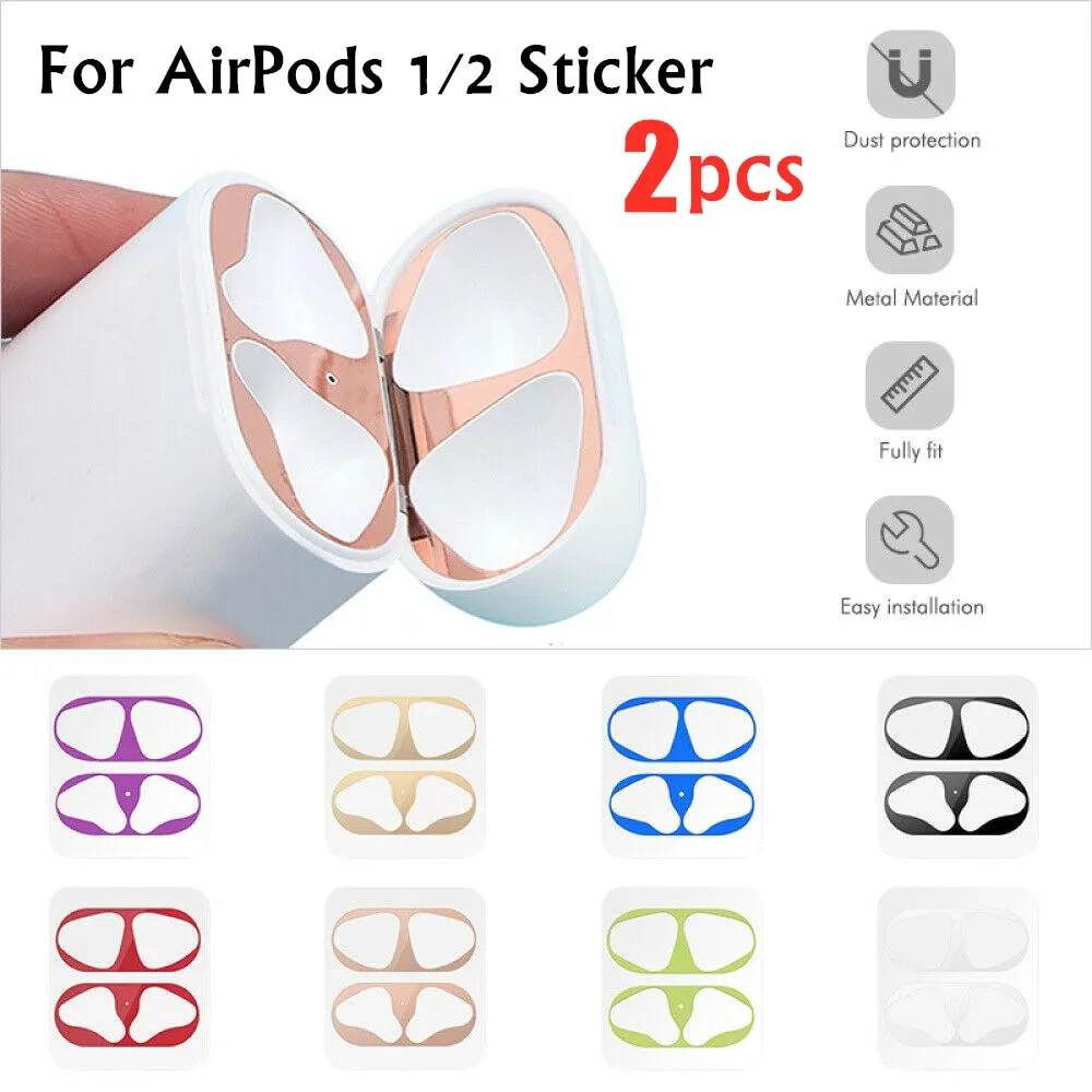 Купить Metal Dust Guard Case Inner Sticker for Airpods 2 1 Skin Protective Stickers Ultra Thin Dust-proof Stiker Airpod  Электроника | Earphone Accessories (1005001438152910)