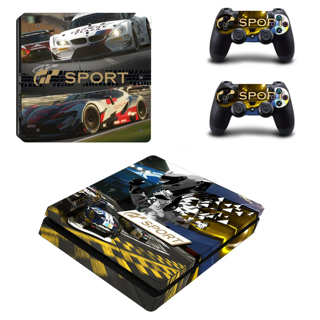 GT Sport PS4 Slim sticker s PS 4 Play station 4 Slim Skin sticker наклейка Pegatinas для playstation 4 Slim консоль и контроллер - Цвет: YSP4S-1685