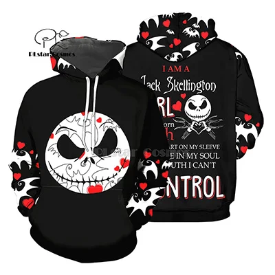 PLstar Cosmos Джек Скеллингтон Джек Салли 3d толстовки/Толстовка зимний Кошмар перед Рождеством Хэллоуин streetwear-46 - Цвет: hoodies