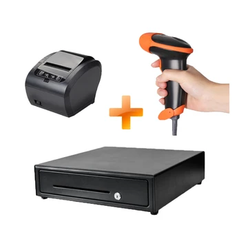 

fast shiiping 3 sets receipt printer /scanner/ cash drawer for stores