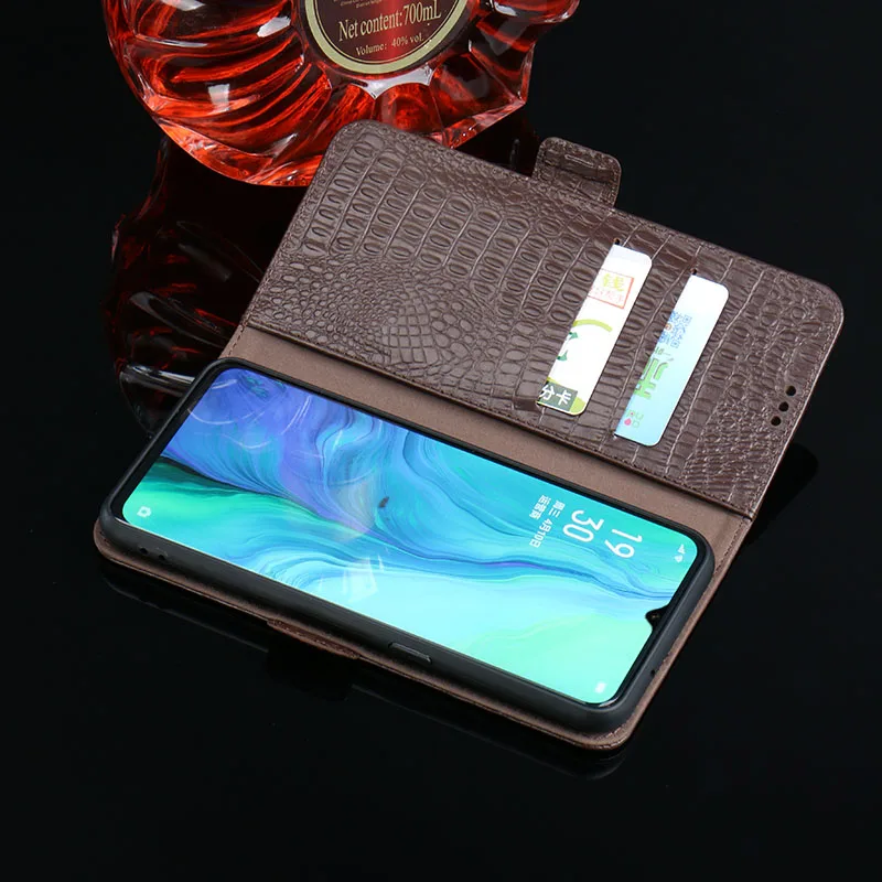 Realme xt чехол для телефона с держатель для карт из воловьей кожи мягкий на ощупь износостойкий