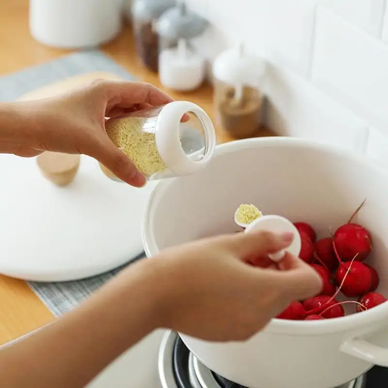 Многофункциональные гаджеты Kitchnen пластиковый контейнер для приправ, перечница соли специй с ложки столовые приборы инструменты для пряностей
