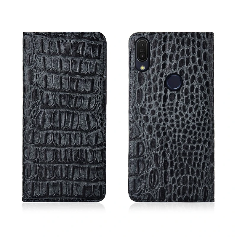 

Crocodile Back Pattern Genuine Leather Magnetic Phone Bag For Asus Zenfone Max Pro M1 ZB602KL/Zenfone Max M1 ZB555KL Phone Case