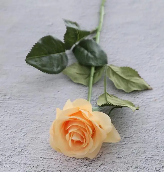YO CHO 11 шт., настоящие розы, искусственные цветы, искусственная кожа, белый пион, розовый, свадебные цветы, вечерние, декоративные искусственные цветы для дома - Цвет: Yellow