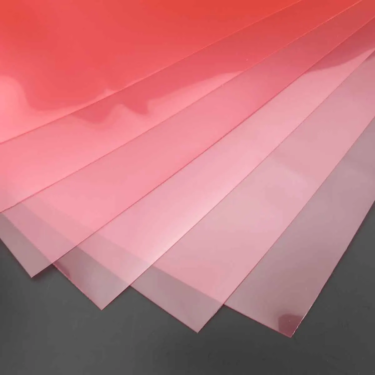 Прозрачный ПП-пластик материал ручной работы пленка DIY пластиковая бумага тонкий пластиковый лист прозрачный красный