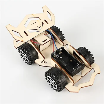

Electric wooden racing elementary school science and technology small production invention assembled science experiment toy DIY