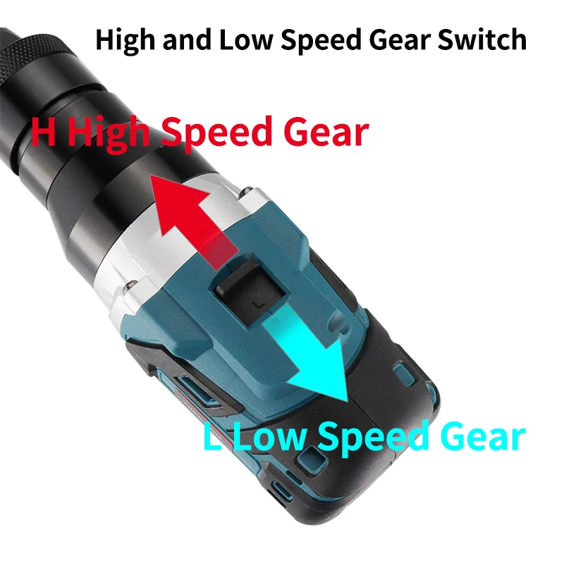 Battery Free Metal Electric Rivet Gun Rechargeable Automatic Rivet Nut Gun Riveting Tool Nut Head M3-M12 For Makita Tool HIFESON