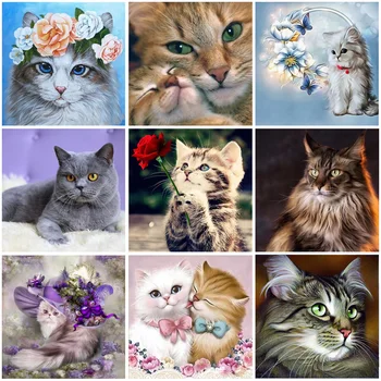 

Cat 5D Diamond Painting Diamond Embroidery Mosaic Full Round Drill Cross Stitch Rhinestones Craft Kit DIY Handmade