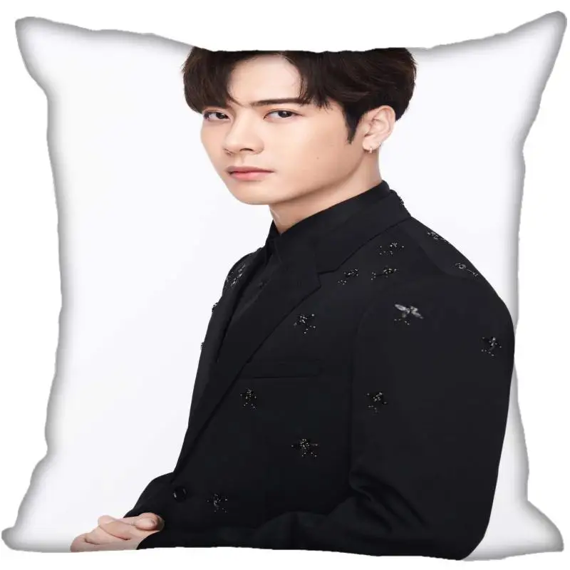 Пользовательские Kpop GOT7 Jackson Wang печатные квадратные шелковые наволочки 40x40 45x45 50x50 60x60 две стороны атласная Наволочка логотип на заказ
