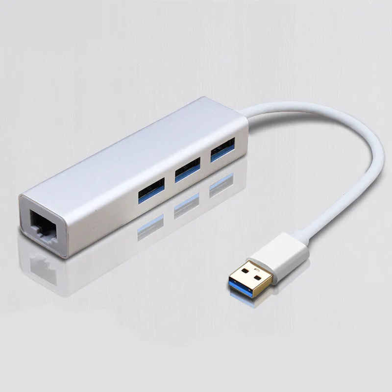 USB USB 3,0 концентратор type c для Ethernet сетевой адаптер 1000 Мбит/с RJ45 usb-c с 3 usb 3,0 портами usb разветвитель для MacBook Pro - Цвет: USB