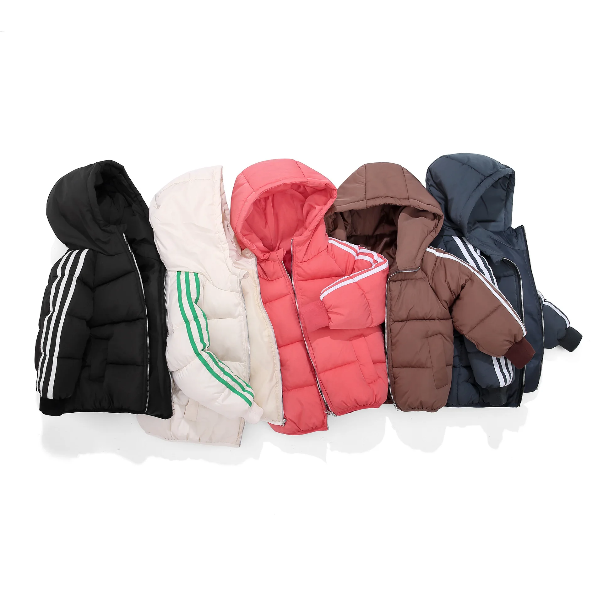 

New Child Cotton-padded Clothes 2019 Winter Small And Medium Children Virgin Solid Color Thickening Keep Warm Loose Coat 1923