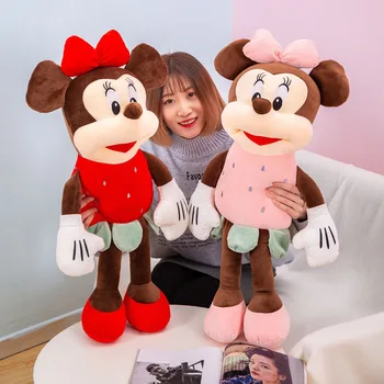 

Cute Mickey Minnie Mouse Plush Doll Toy Fruit Minnie Stuffed Doll Cushion Pillow Strawberry Pineapple Minnie Toy for Kid Gift