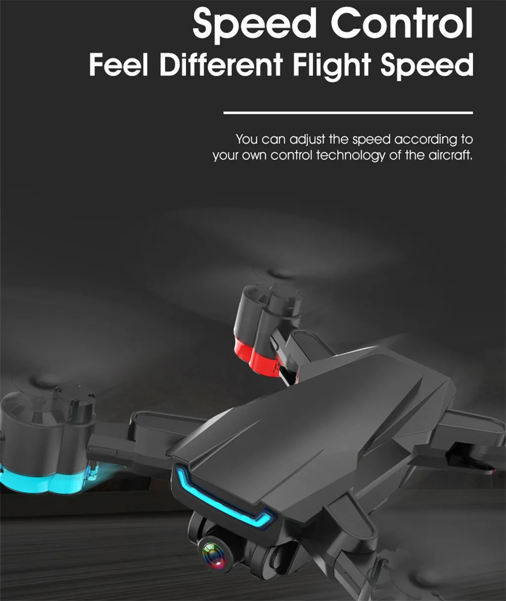 XD101 2,4G 4CH wifi FPV 4K HD Двойная камера Широкоугольный складной Радиоуправляемый Дрон без головы