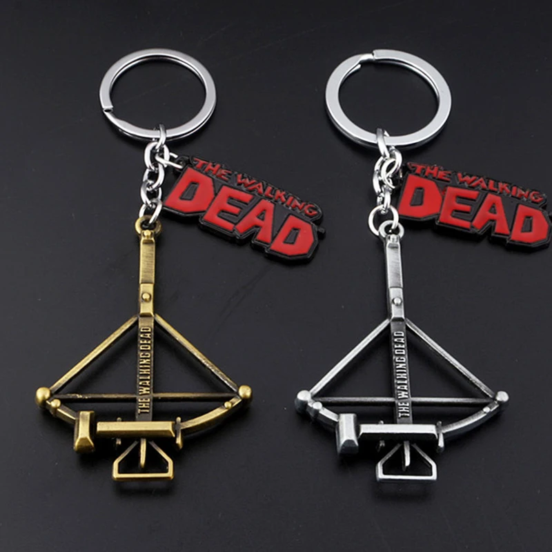 

The Walking Dead Keychain High Quality Bow Arrow With Red Letter Metal Key Chian Keys Men Car Women Bag Movie Accessories
